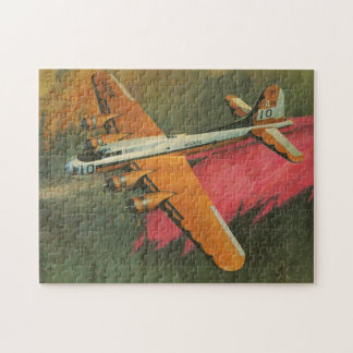 Vintage Firefighting Aircraft in action Jigsaw Puzzle