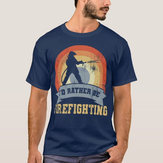 Vintage Firefighting Quote girl T-Shirt (Front)