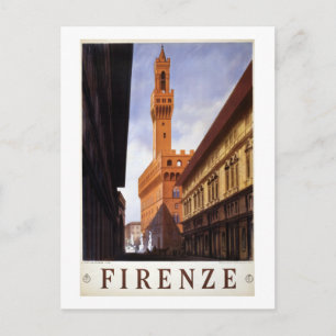 Vintage Firenze Italy Travel Postcard