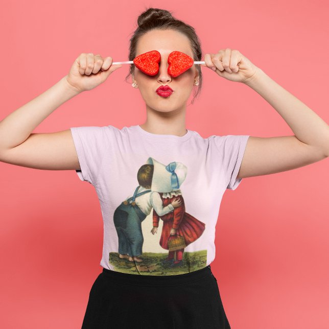 Vintage First Kiss T-shirt (Vintage First Kiss Women's T-shirt)
