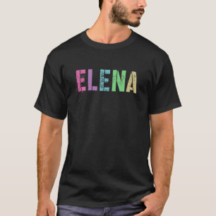Vintage First Name ELENA Girl Rock Star Sister Mum T-Shirt