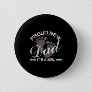 Vintage First Time Daddy Funny Proud New Dad It's  6 Cm Round Badge