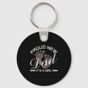 Vintage First Time Daddy Funny Proud New Dad It's  Key Ring