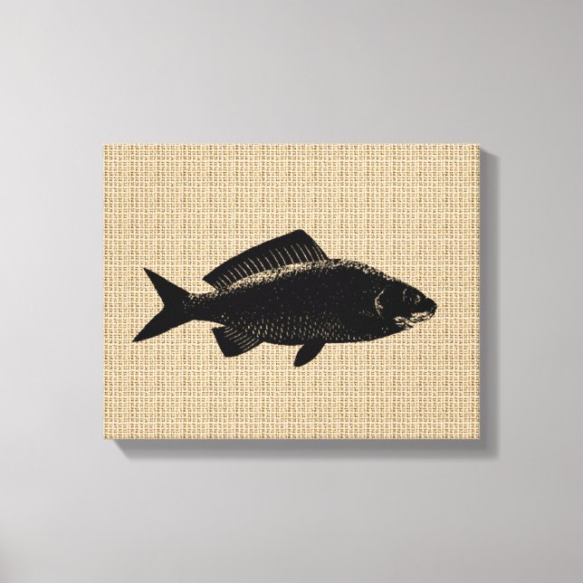 Vintage Fish on canvas Print (Front)