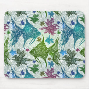 Vintage Fish Pattern Mouse Mat