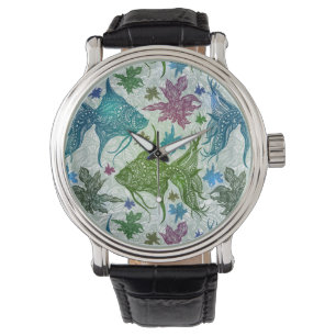 Vintage Fish Pattern Watch
