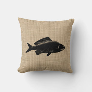Vintage Fish Pillow