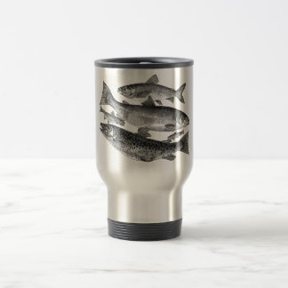 Vintage Fish Print Travel Mug