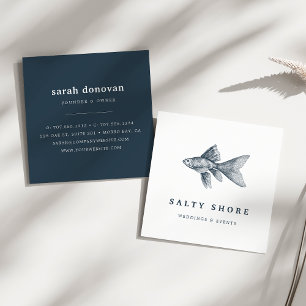 Vintage Fish Square Business Card