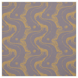Vintage Fish Wave Pattern by Koloman Moser Fabric
