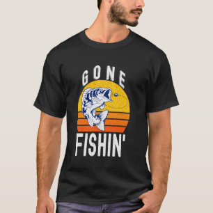 Vintage Fisherman Gone Fishin Fishing T-Shirt