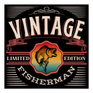 VINTAGE FISHERMAN LIMITED EDITION POSTER