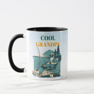 Vintage Fisherman On The Dock Retro Fishing Design Mug
