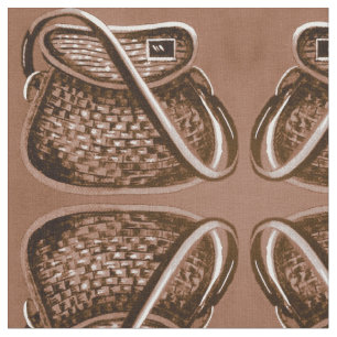 Vintage Fishing Antique Basket Fabric