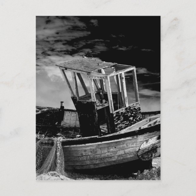 Vintage fishing boat. postcard (Front)