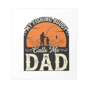 Vintage Fishing Buddy Dad Shirt Design_1 Notepad