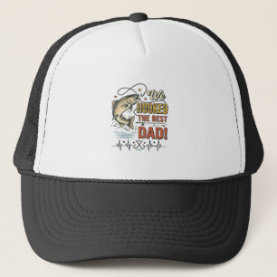 Vintage Fishing Dad We Hooked the Best Dad Vector_ Trucker Hat