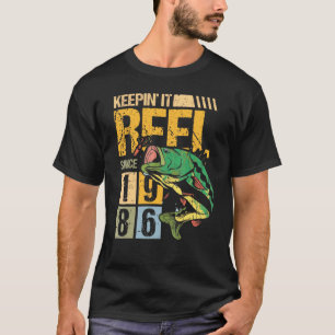Vintage Fishing Fish Fisher Keeping It Reel Since T-Shirt