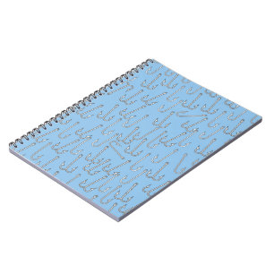 Vintage fishing hooks notebook