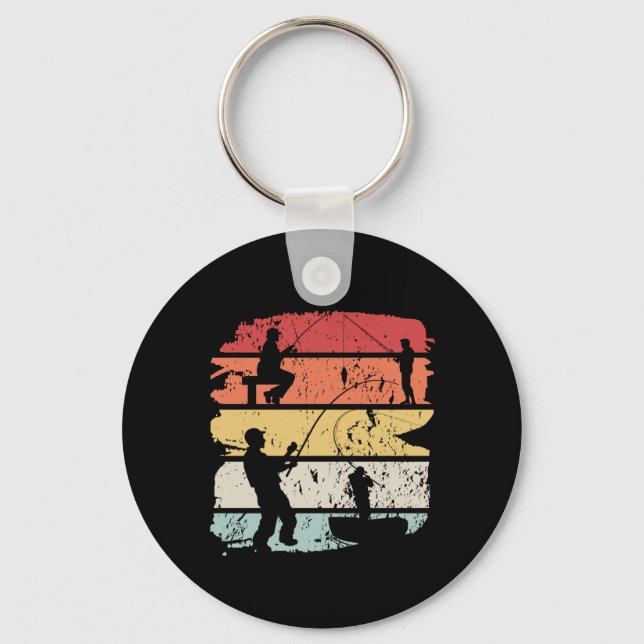 Vintage Fishing Key Ring (Front)
