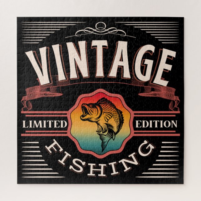 VINTAGE FISHING LIMITED EDITION  JIGSAW PUZZLE (Vertical)