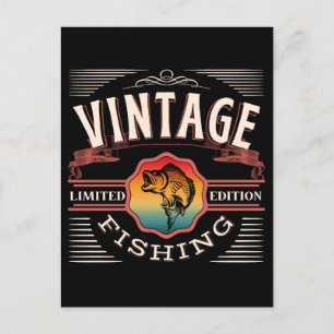 VINTAGE FISHING LIMITED EDITION  POSTCARD