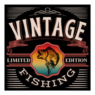 VINTAGE FISHING LIMITED EDITION  POSTER