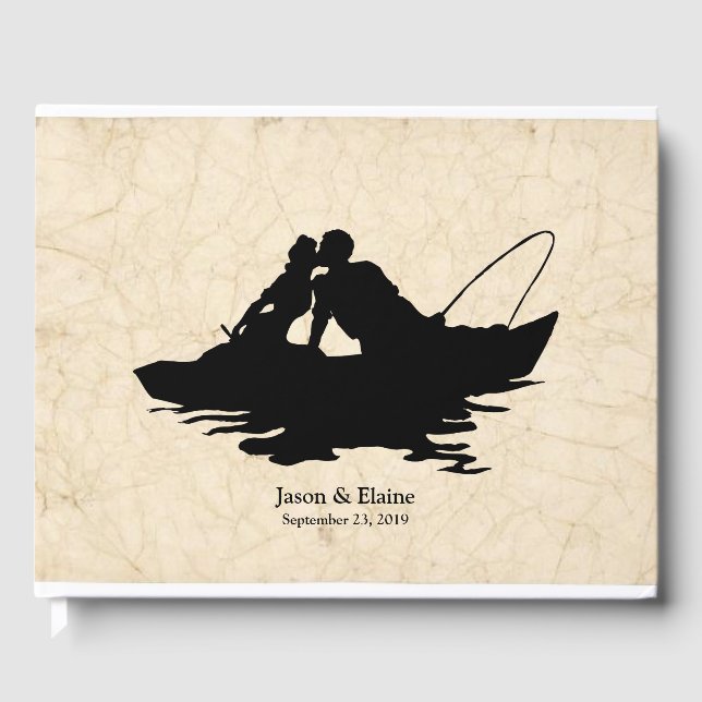 Vintage Fishing Lovers Guestbook (Front)