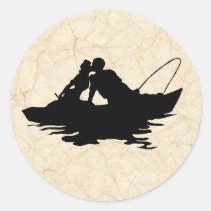 Vintage Fishing Lovers Sticker