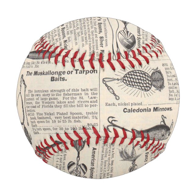 Vintage Fishing Lures: Antique 1900s Fisherman Baseball (Front)