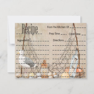 Vintage Fishing Recipe Card