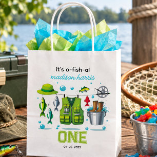 Vintage Fishing Rod "O-Fish-Ally One" 1st Birthday Favour Bags