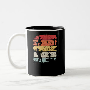 Vintage Fishing Two-Tone Coffee Mug