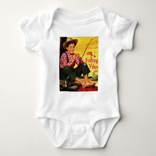 Vintage Fishing Vibes with Fishing Adventure Baby Bodysuit