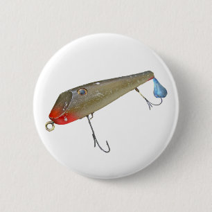 Vintage Fishmaster Jerry Sylvester Flaptail Lure 6 Cm Round Badge