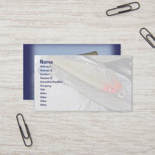 Vintage Fishmaster Jerry Sylvester Flaptail Lure Business Card