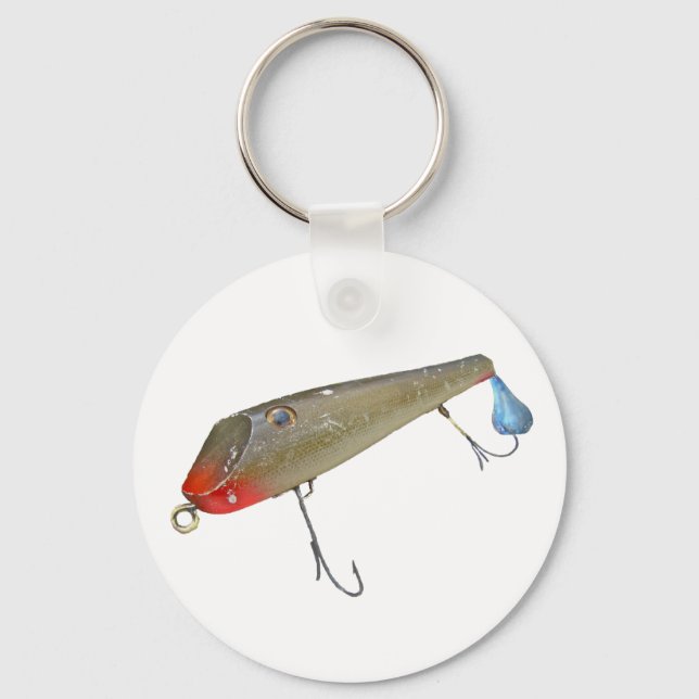 Vintage Fishmaster Jerry Sylvester Flaptail Lure Key Ring (Front)