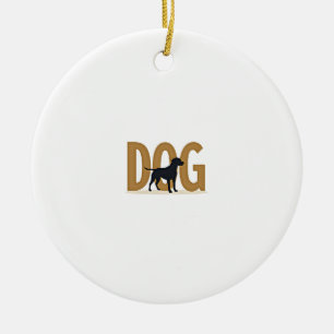 Vintage Fitness Lifestyle Husky Workout Dog Cartoo Ceramic Tree Decoration