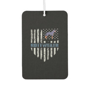 Vintage Flag American Rottweiler Funny And Cute Car Air Freshener