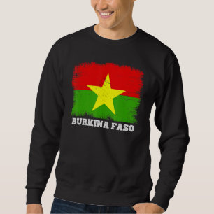 Vintage Flag Burkina Faso Country Retro Flag Burki Sweatshirt