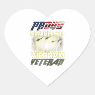 Vintage Flag camou Proud Daughter U.S. Army Heart Sticker