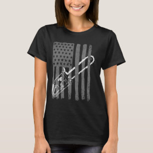 Vintage flag chainsaw _ cute woodworker funny T-Shirt