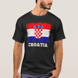 Vintage Flag Croatia Country Retro Flag Croatian T-Shirt