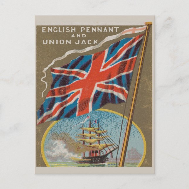 Vintage flag English Pennant Union Jack Postcard (Front)