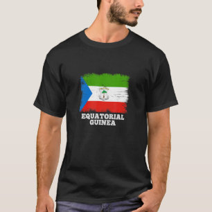 Vintage Flag Equatorial Guinea Retro Flag Equatori T-Shirt