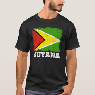 Vintage Flag Guyana Country Retro Flag Guyanese T-Shirt