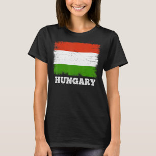 Vintage Flag Hungary Country Retro Flag Hungarian T-Shirt