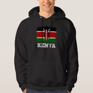 Vintage Flag Kenya Country Retro Flag Kenyan Hoodie