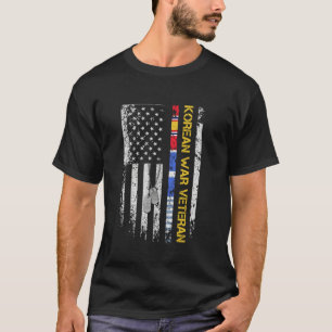 Vintage Flag Korean War Veteran Patriotic Veterans T-Shirt