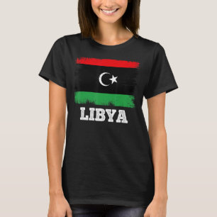 Vintage Flag Libya Country Retro Flag Libyan T-Shirt